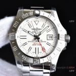 GF Factory Breitling Avenger II GMT White DIAL 43mm Watch Super Clone Swiss 2836 Movement